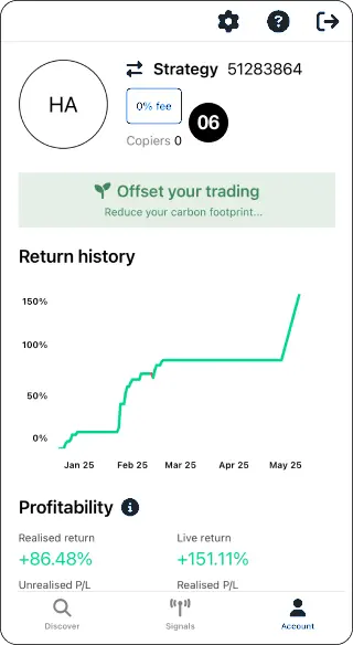 CopyMate performance fee option