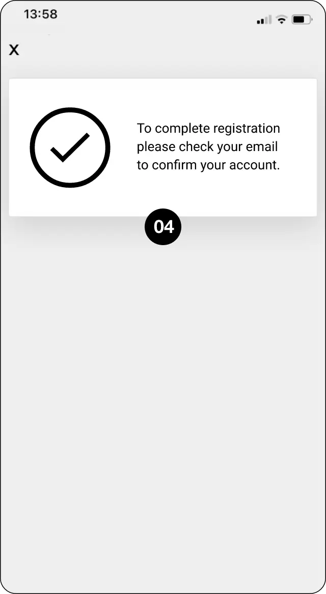 CopyMate email confirmation screen