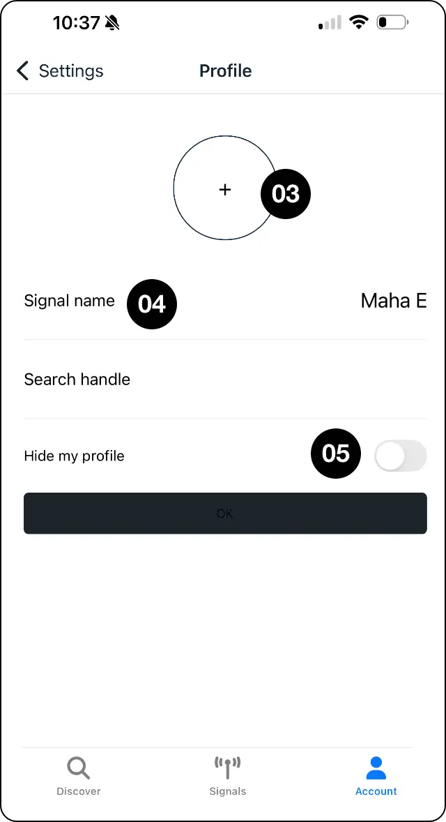 CopyMate profile settings