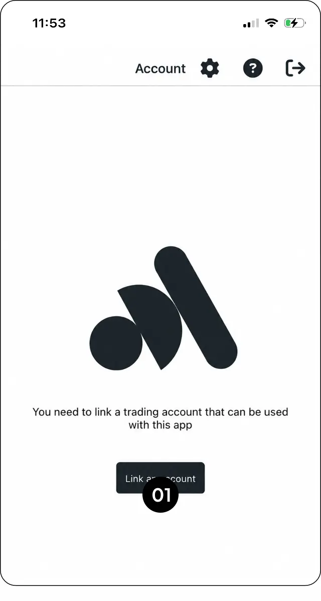 CopyMate link an account screen